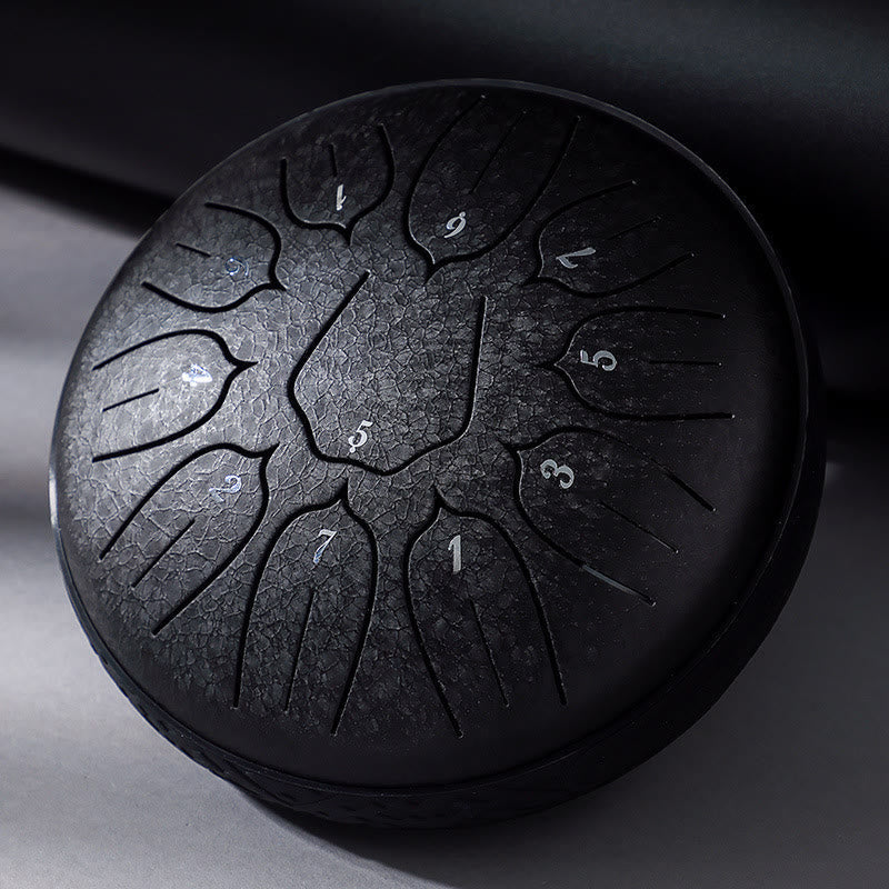 11 Note Steel Tongue Drum 6 Inch Meditation Lotus Kit