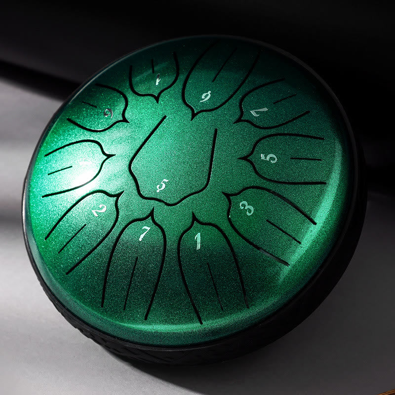11 Note Steel Tongue Drum 6 Inch Meditation Lotus Kit