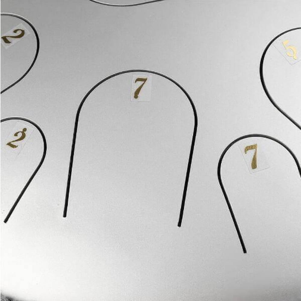 Curved arch shape with number 7 for 14 Inch Titanium Steel Tongue Drum design