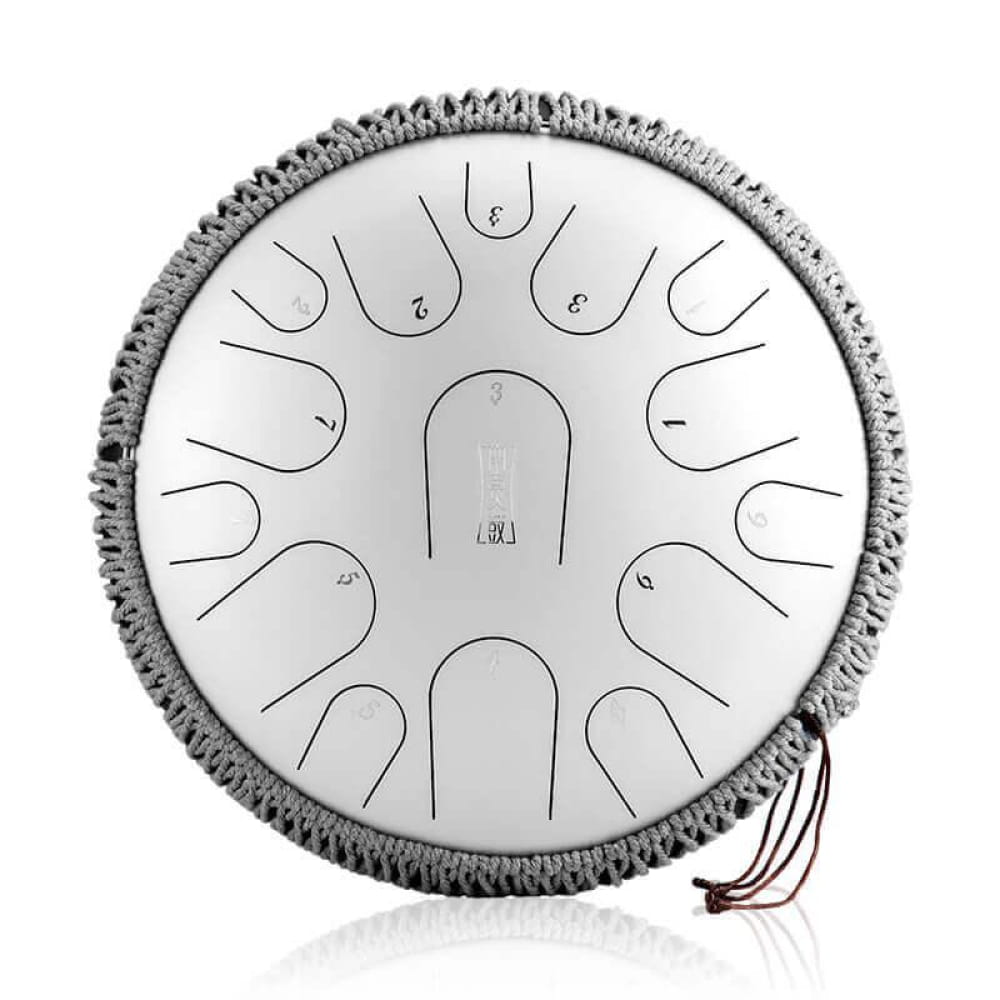 14 Inch Titanium Steel Tongue Drum with 15 notes in circular tone zone arrangement