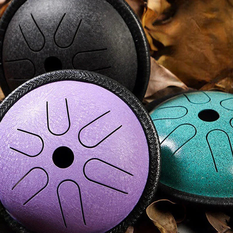 Mini Copper Disc Steel Tongue Drum, 5.5" 6 Notes C Key