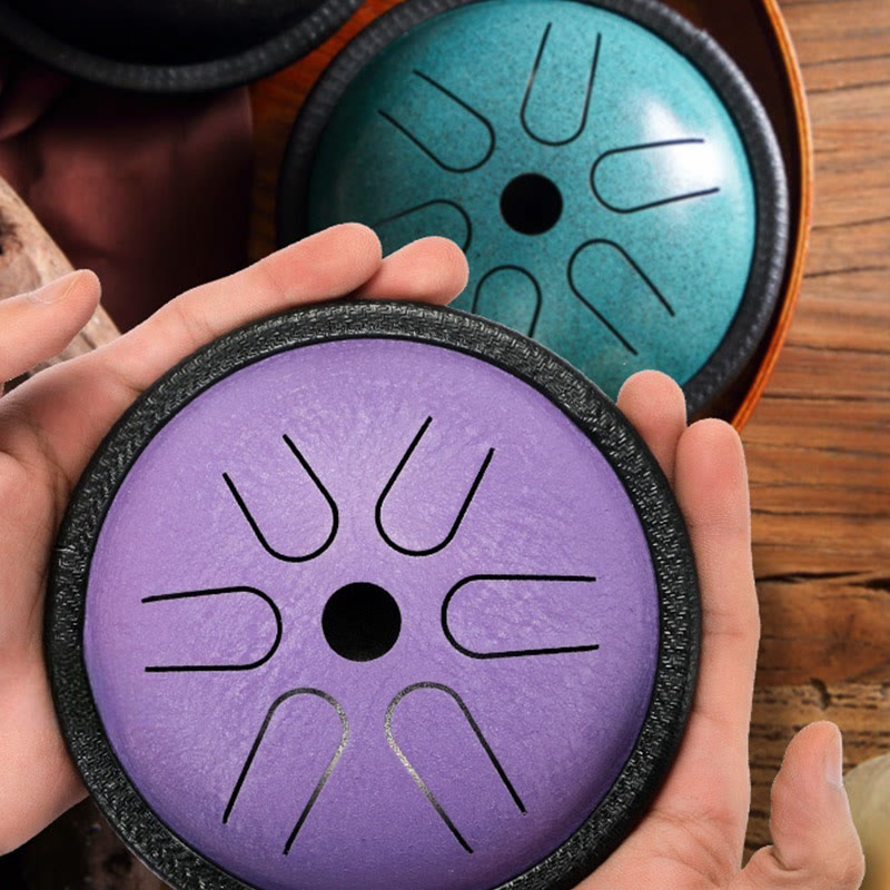 Steel Tongue Drum 6-Note Sound Healing Meditation 5.5 Inch