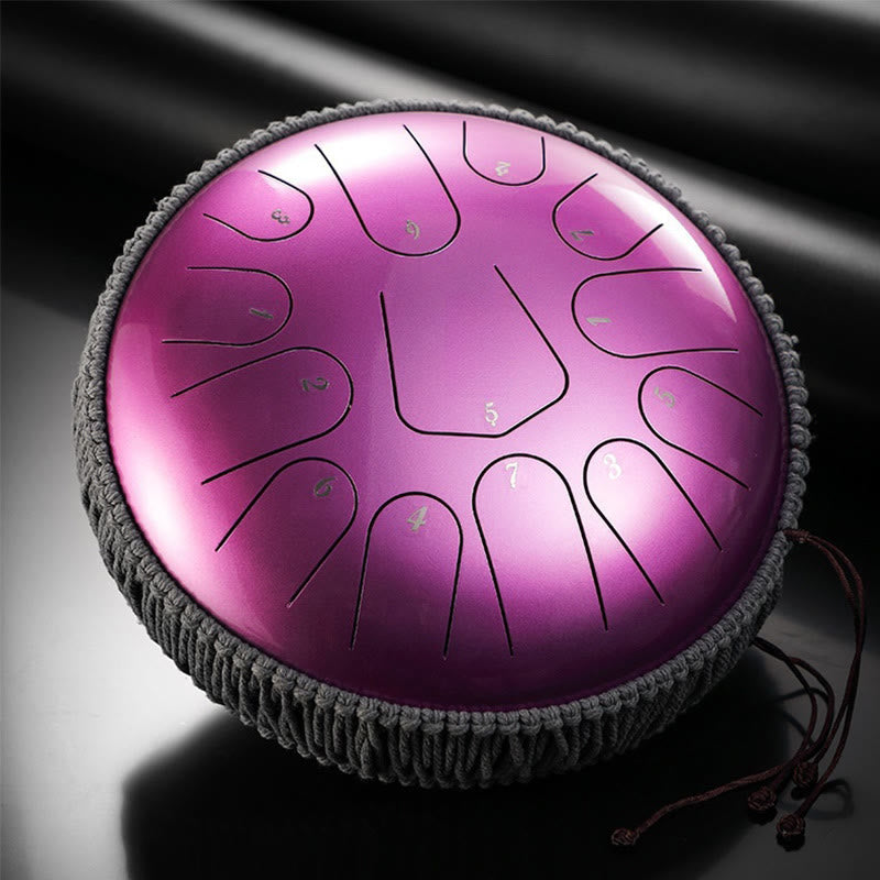 12 Inch C Major Steel Tongue Drum 13 Note Meditation Sound Healing Kit