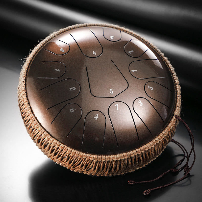 12 Inch C Major Steel Tongue Drum 13 Note Meditation Sound Healing Kit
