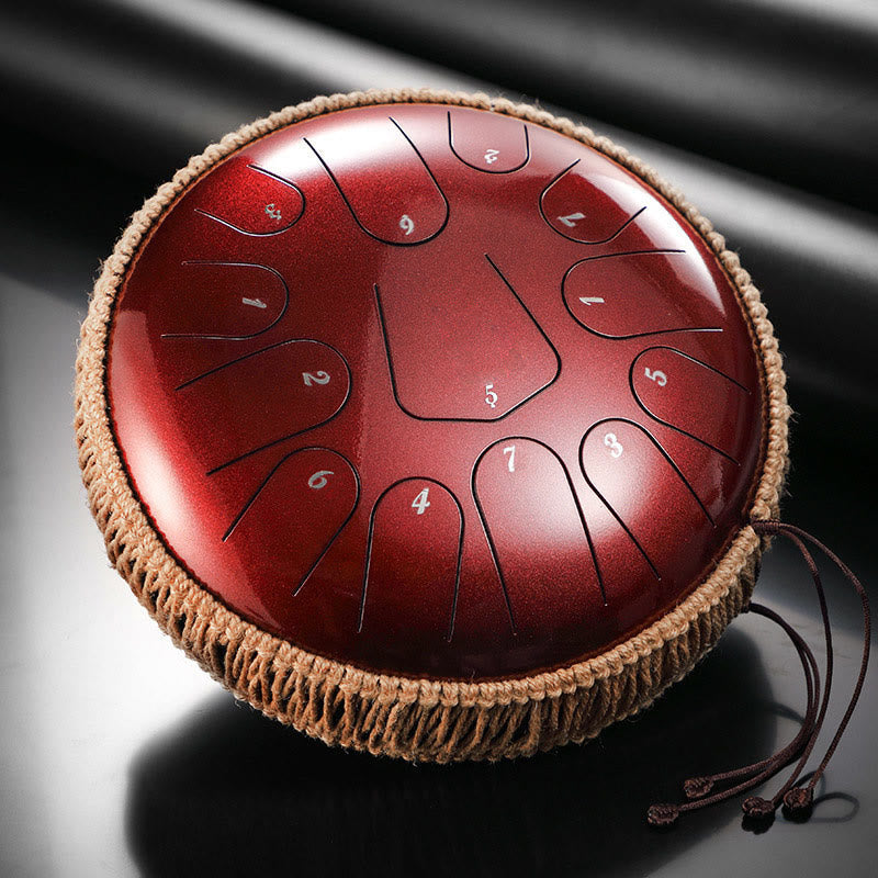 12 Inch C Major Steel Tongue Drum 13 Note Meditation Sound Healing Kit