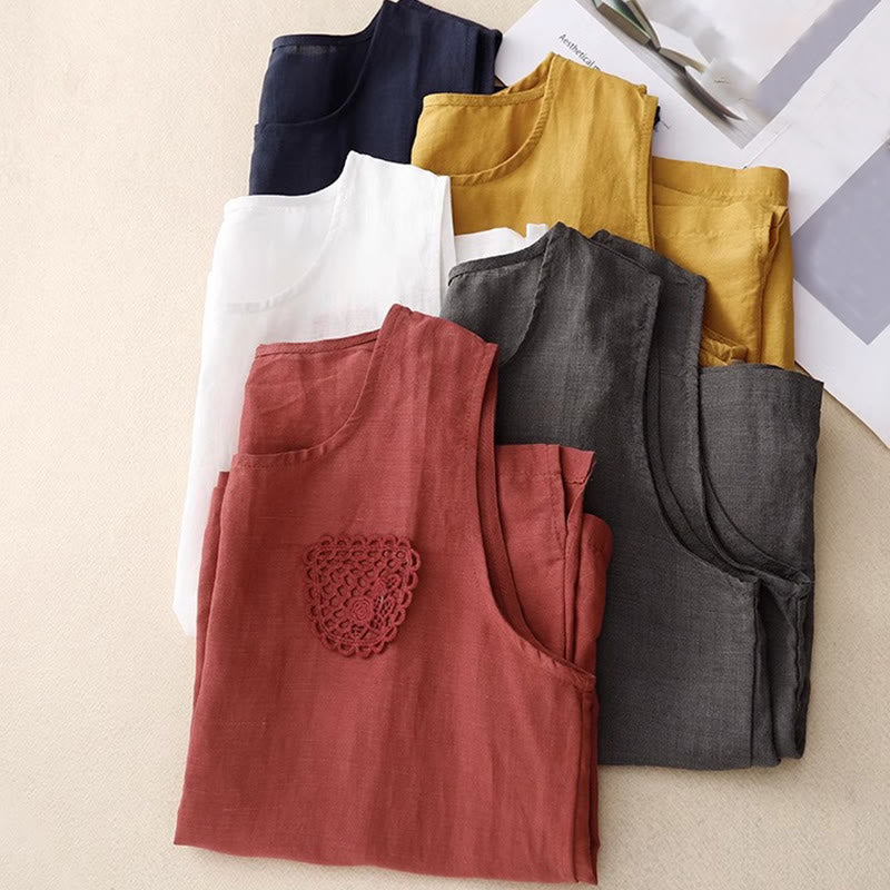 Women's Cotton Linen Vest | Boho Spiritual Clothing