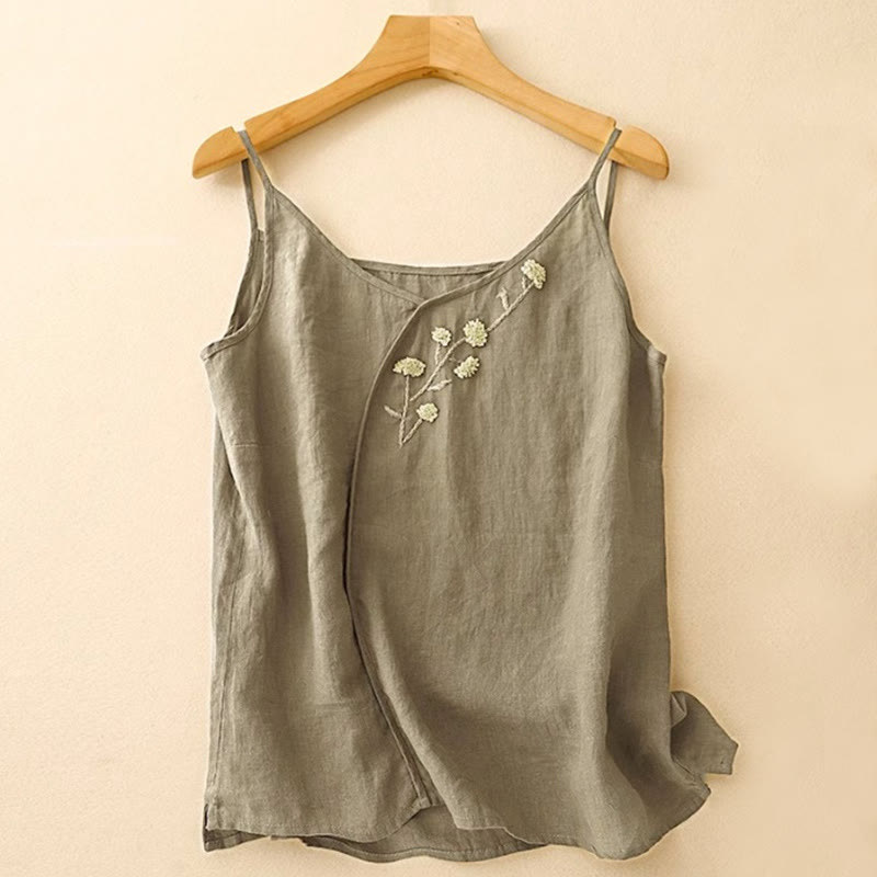 Women's Cotton Linen Vest | Spiritual Boho Meditation Top