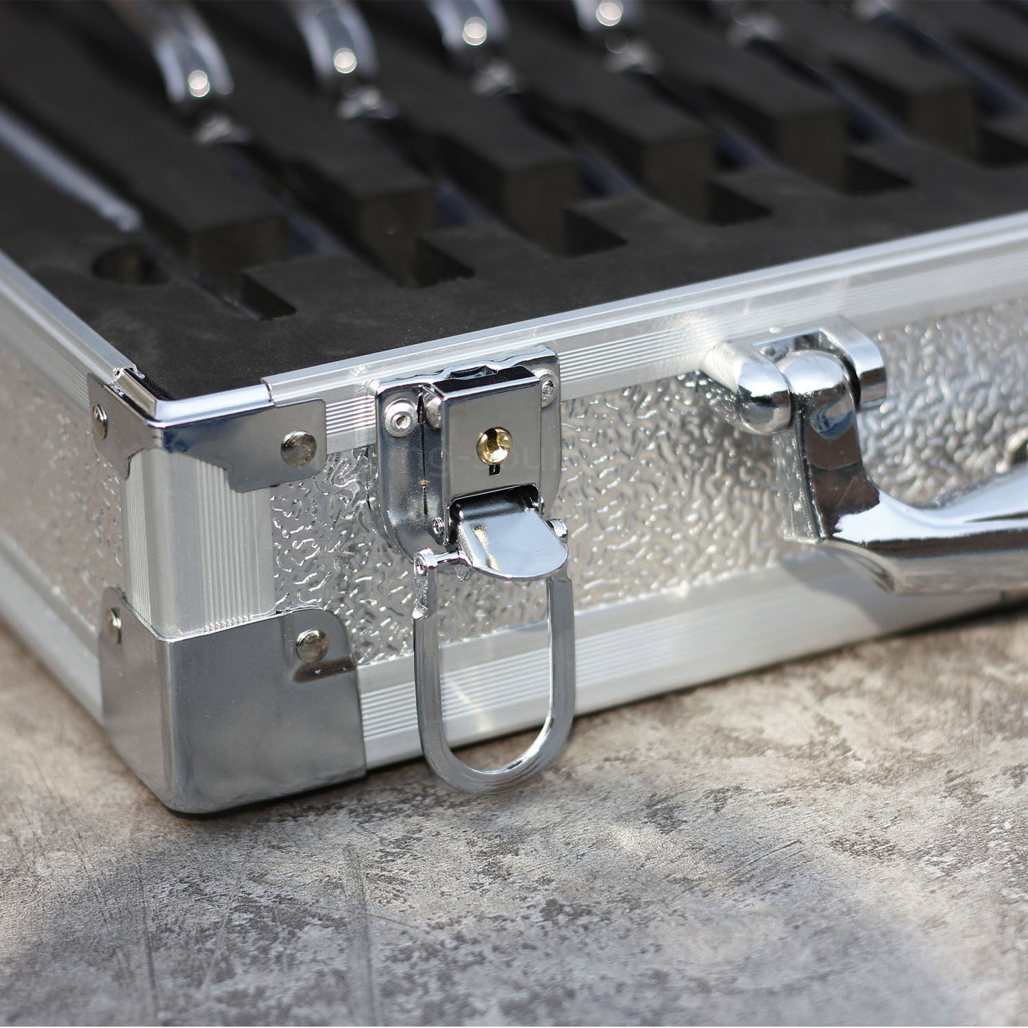 432 Hz Clear Crystal Tuning Fork Set with Box - 8pc - 10 mm/20 mm