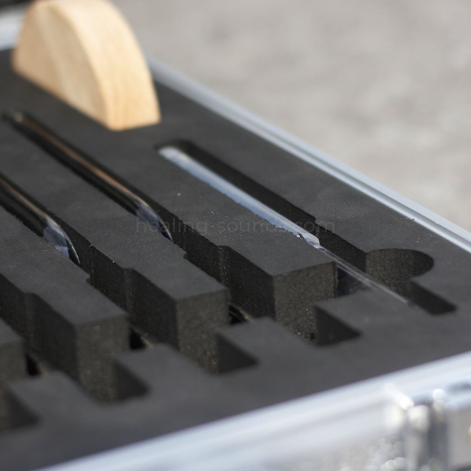 432 Hz Clear Crystal Tuning Fork Set with Box - 8pc - 10 mm/20 mm