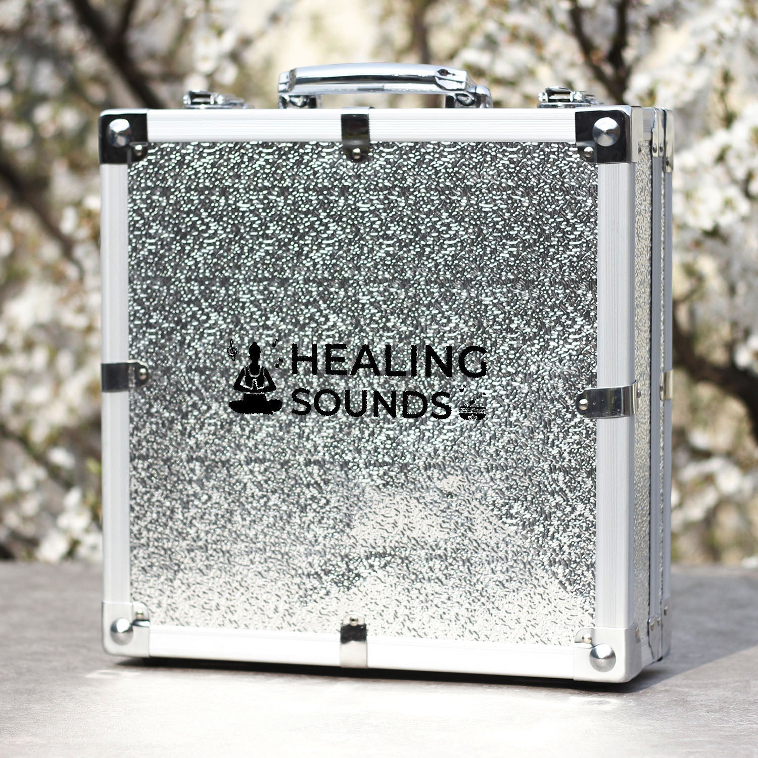 432 Hz Clear Crystal Tuning Fork Set with Box - 8pc - 10 mm/20 mm