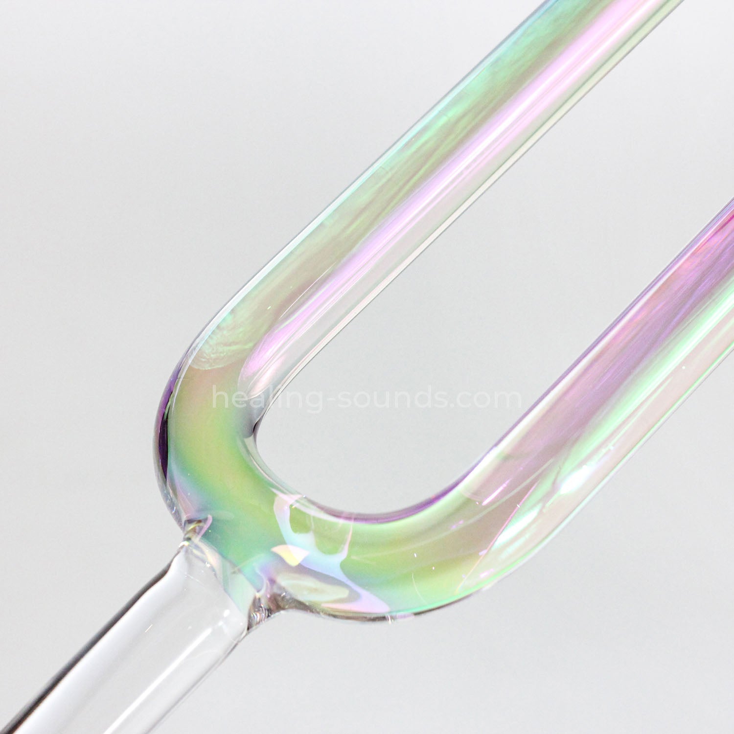 432 Hz Clear Rainbow Quartz Crystal Tuning Fork