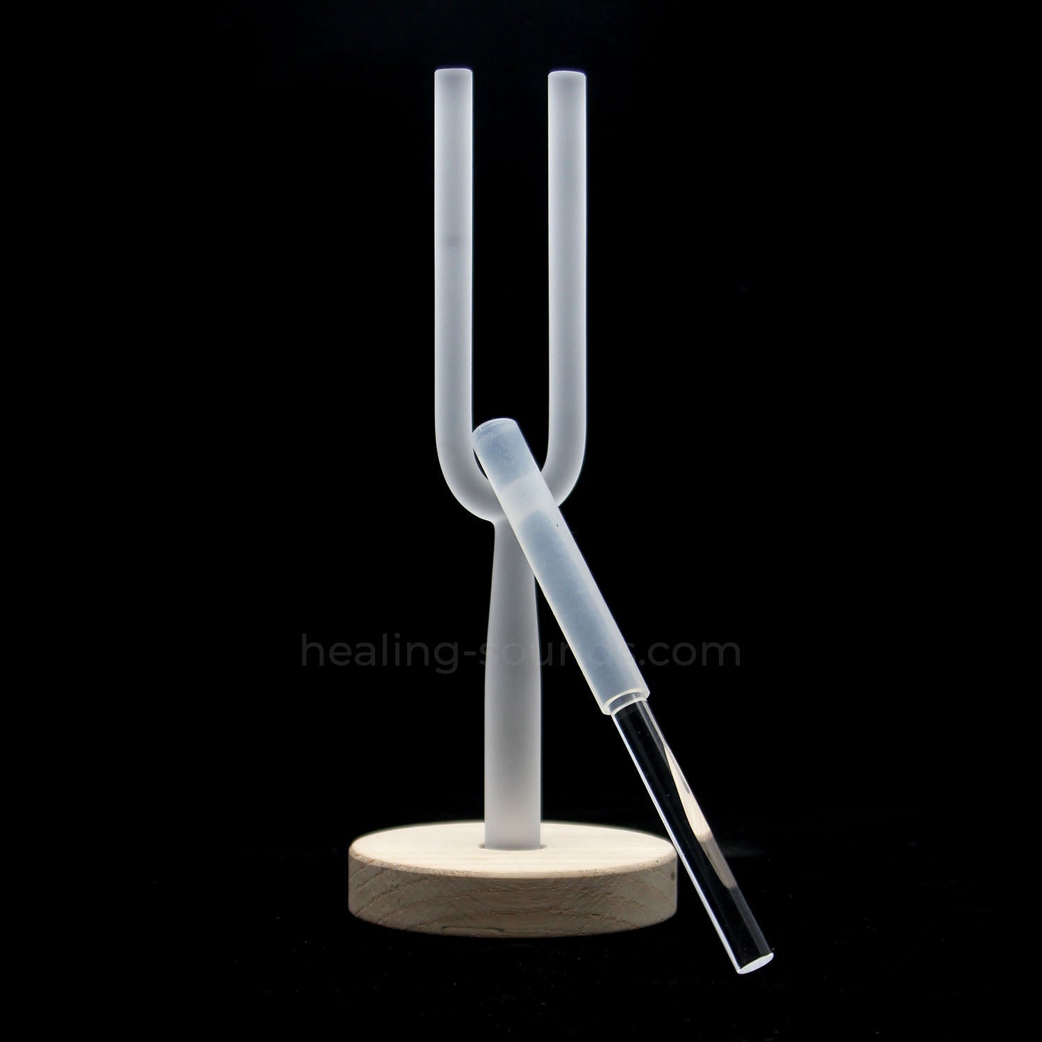 432 Hz Frosted Crystal Tuning Fork Set with Case - 8pc - 10 mm/20 mm
