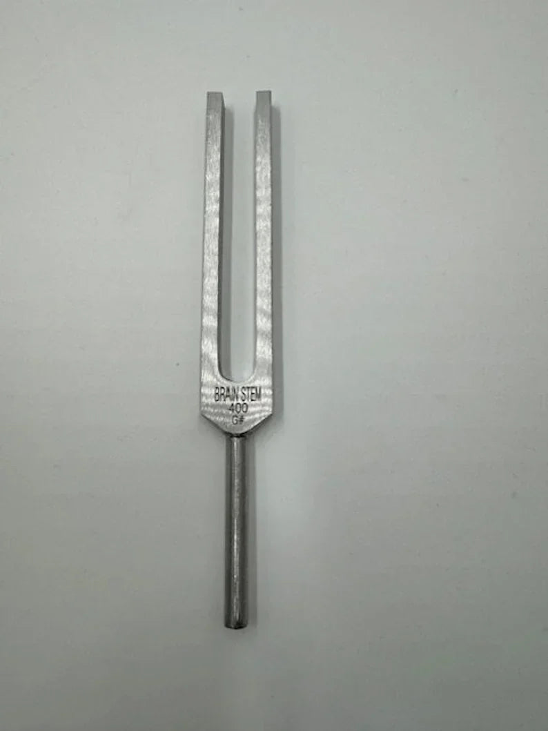 Metal tuning fork with two parallel prongs from 5pc Sharp Harmonic Tuning Fork Set