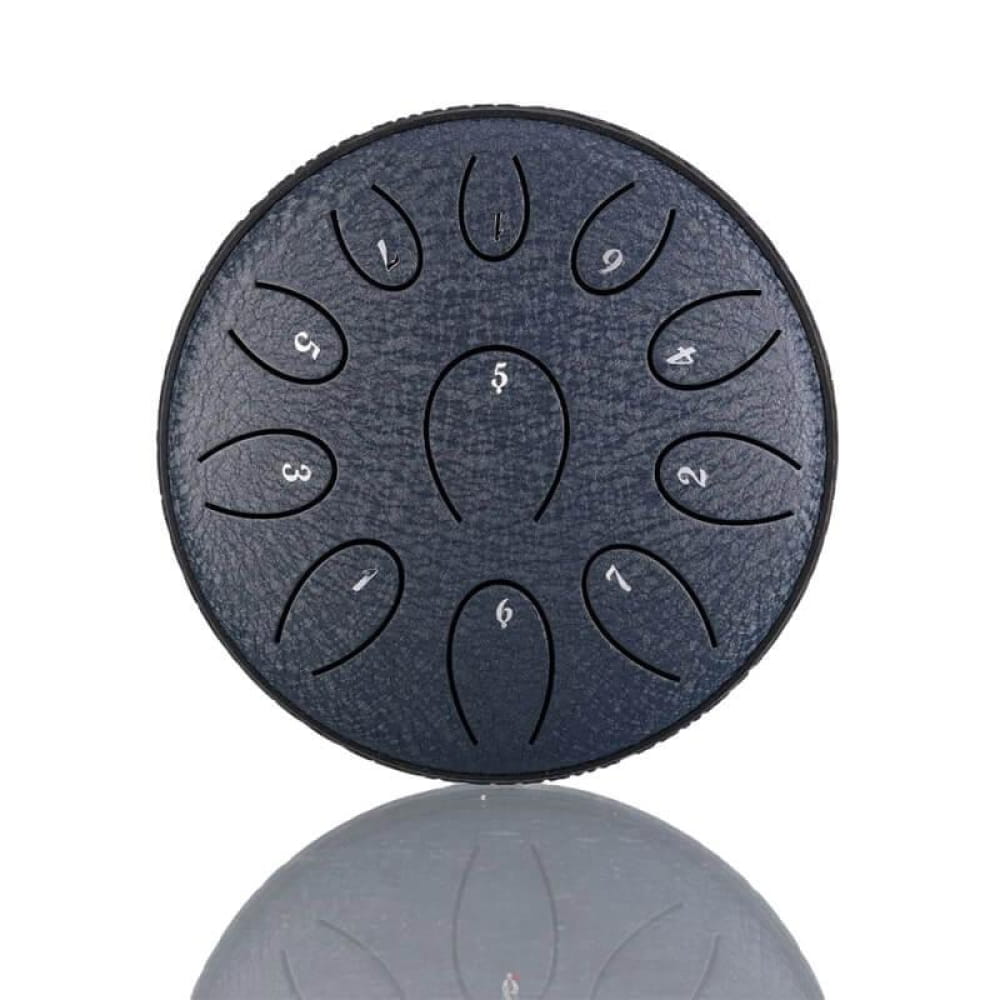 Circular steel tongue drum with numbered tone markings for 6 Inch Carbon Steel model