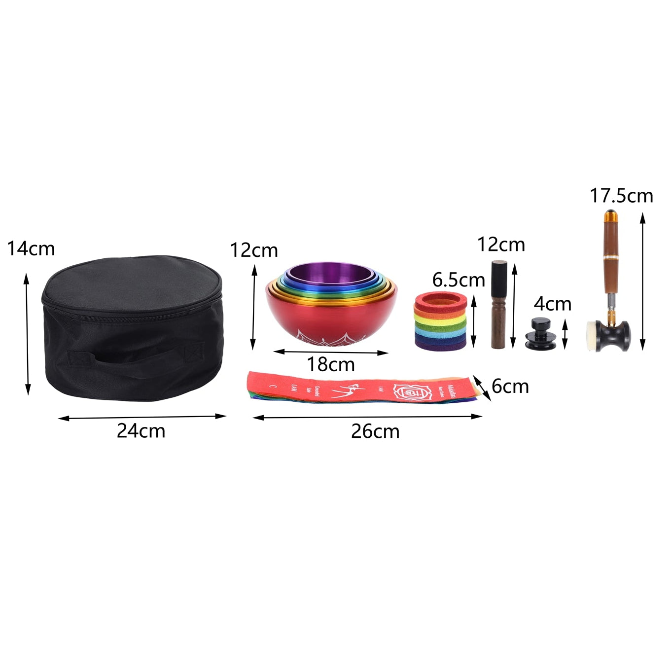 Schumann Frequency Tibetan Singing Bowl Set - 7 Pieces Chakra