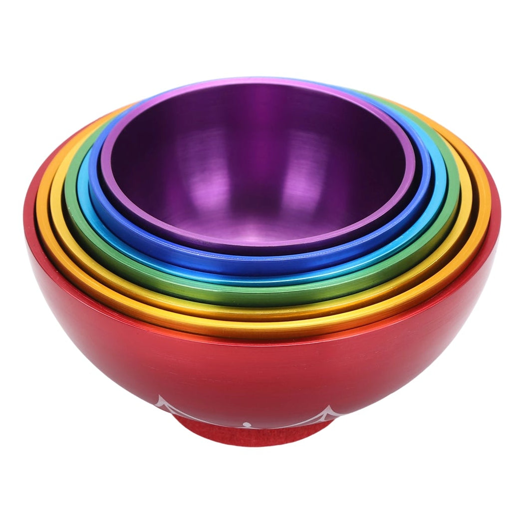 Planetary Tibetan Singing Bowl Set - 7 Pieces Chakra - OM Cosmic Frequencies