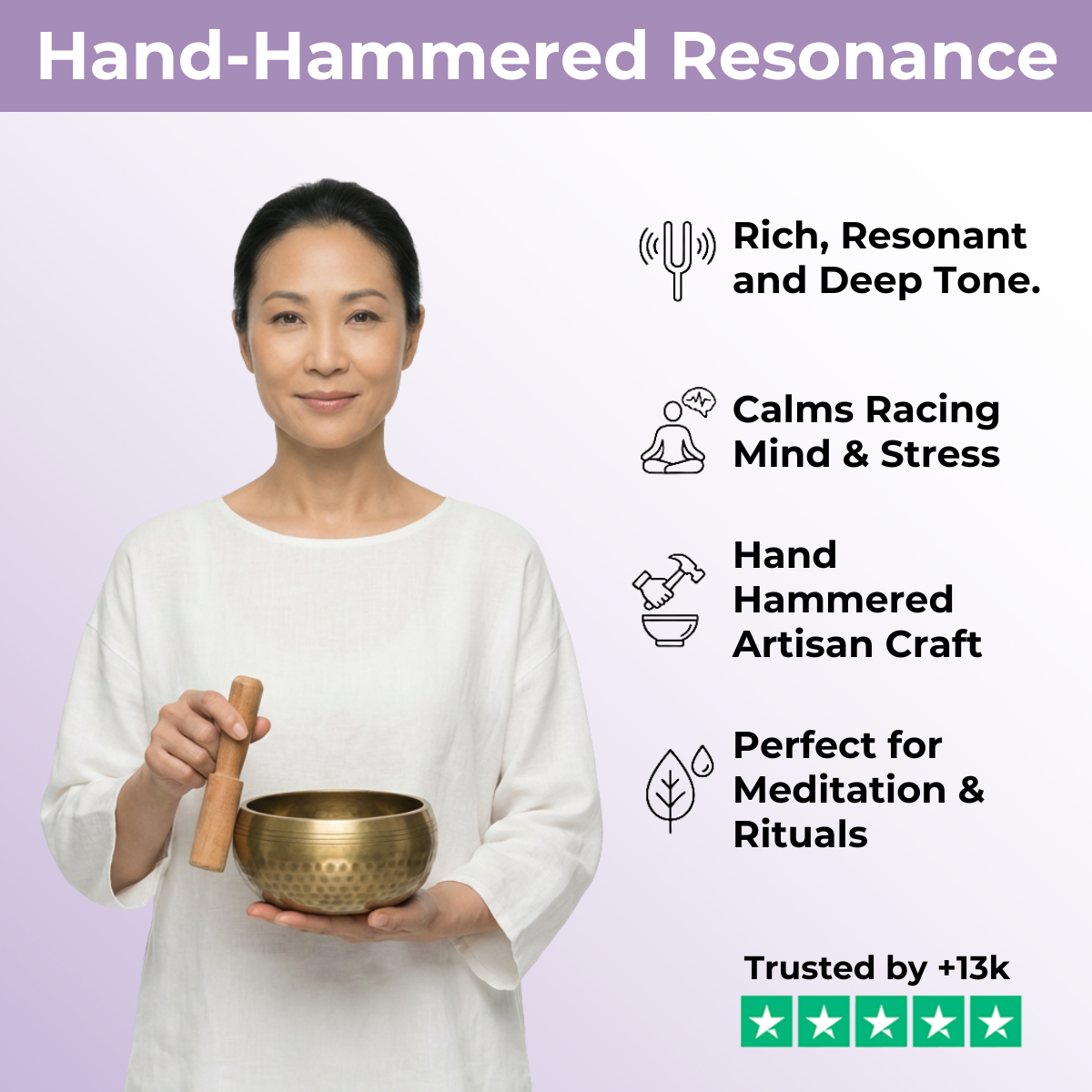 12cm Himalayan Singing Bowl for Meditation - Music Sound Bowl