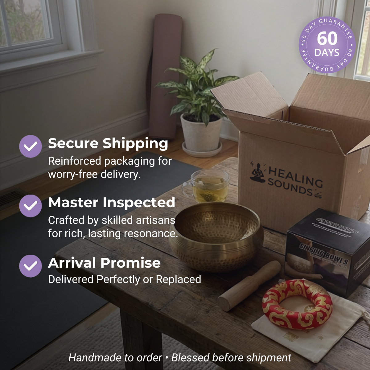 Tibetan Buddhist Bowl for Meditation and Sound Relaxation