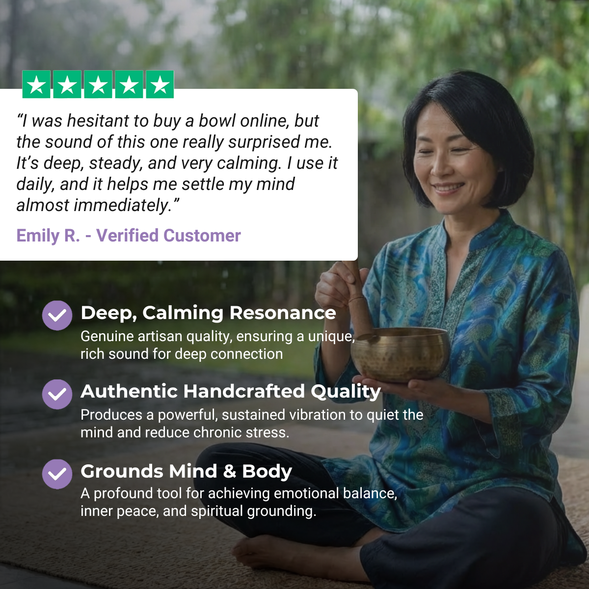 963 Hz Solfeggio Tibetan Singing Bowl - Crown Chakra - TI Note