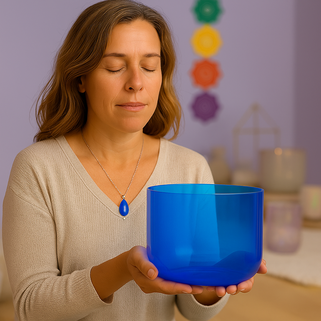 Alchemy Clear Indigo A Note Crystal Singing Bowl