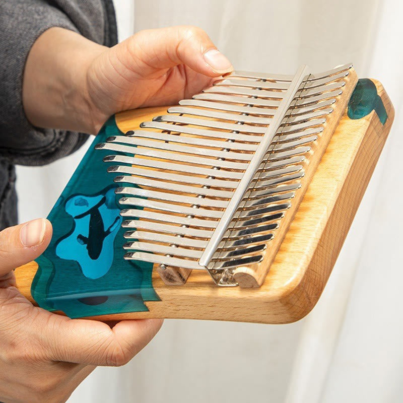 Beech Wood Kalimba 17 21 Keys Meditation Sound Healing