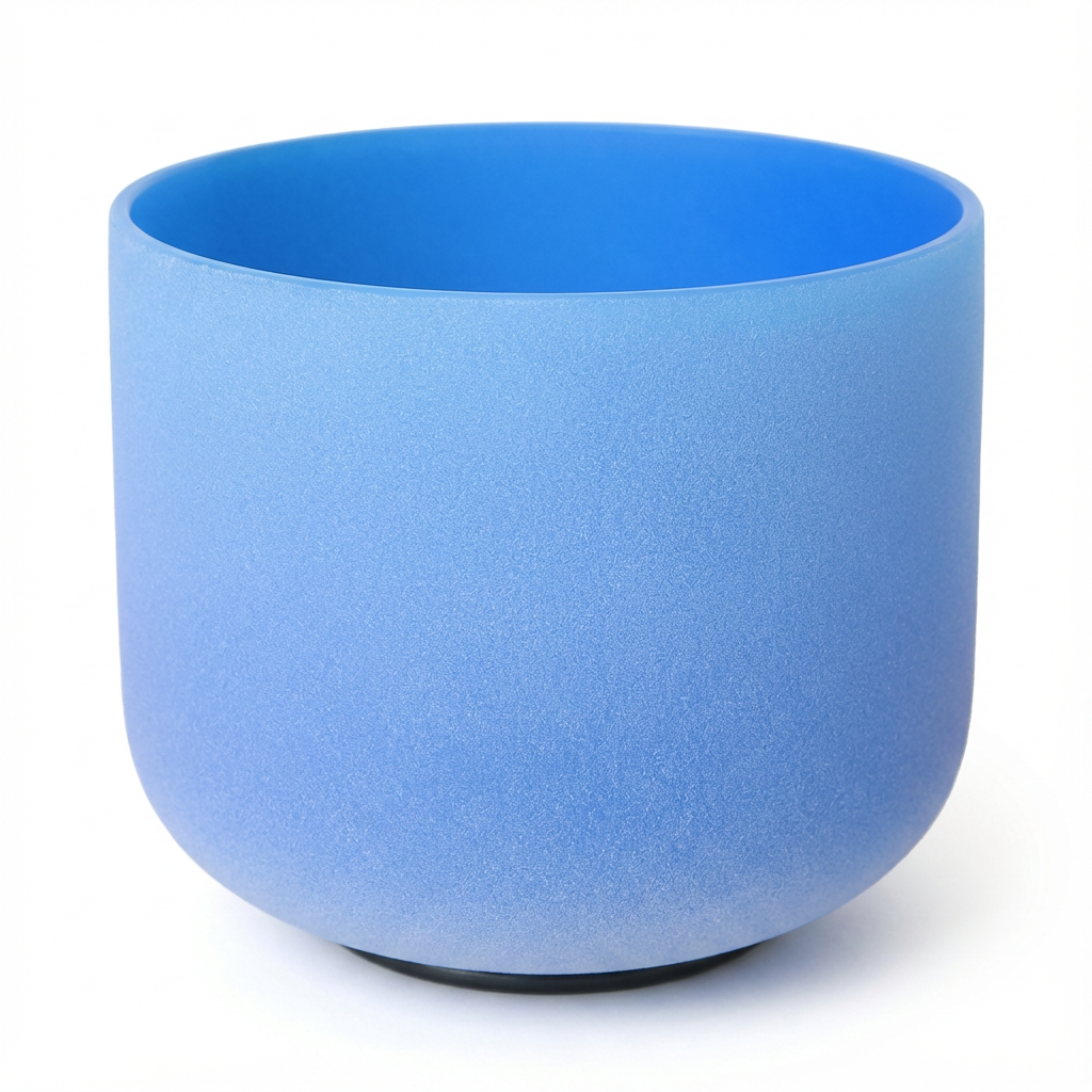 Blue Throat Chakra Crystal Singing Bowl - G Note