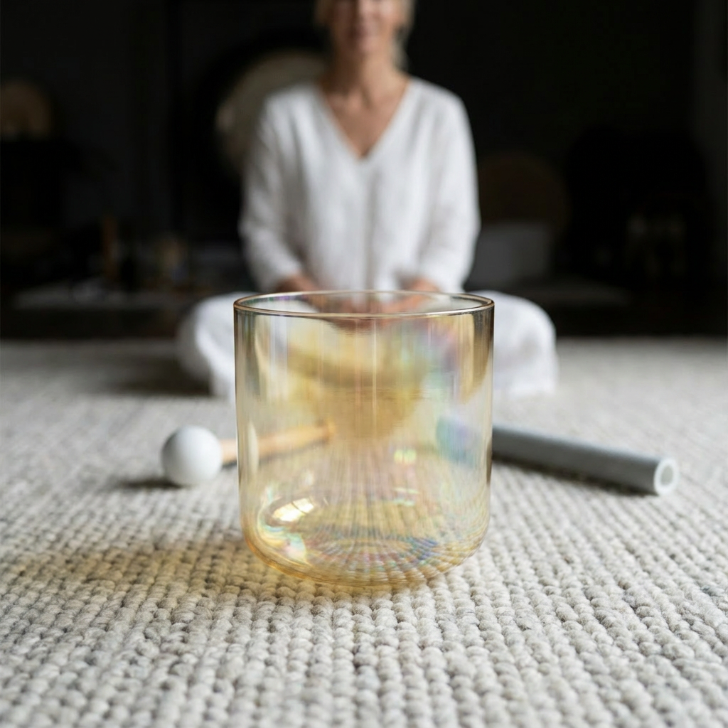 Citrine Crystal Singing Bowl - Meditation & Chakra Sound