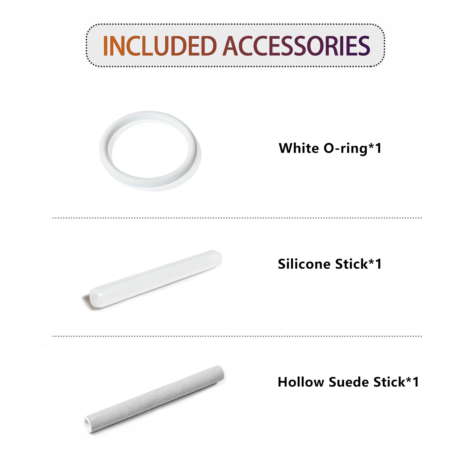List of accessories for Cosmic Quartz Crystal Singing Bowl with O-ring and stick tools