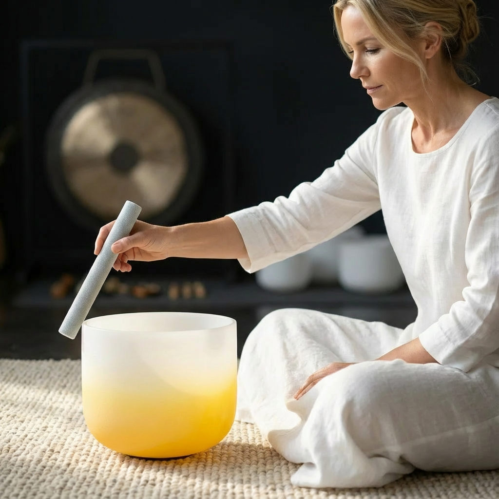 Crystal Singing Bowl E Note - Solar Plexus Sound Meditation