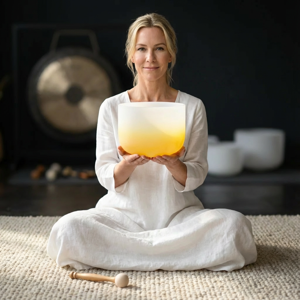 Crystal Singing Bowl E Note - Solar Plexus Sound Meditation