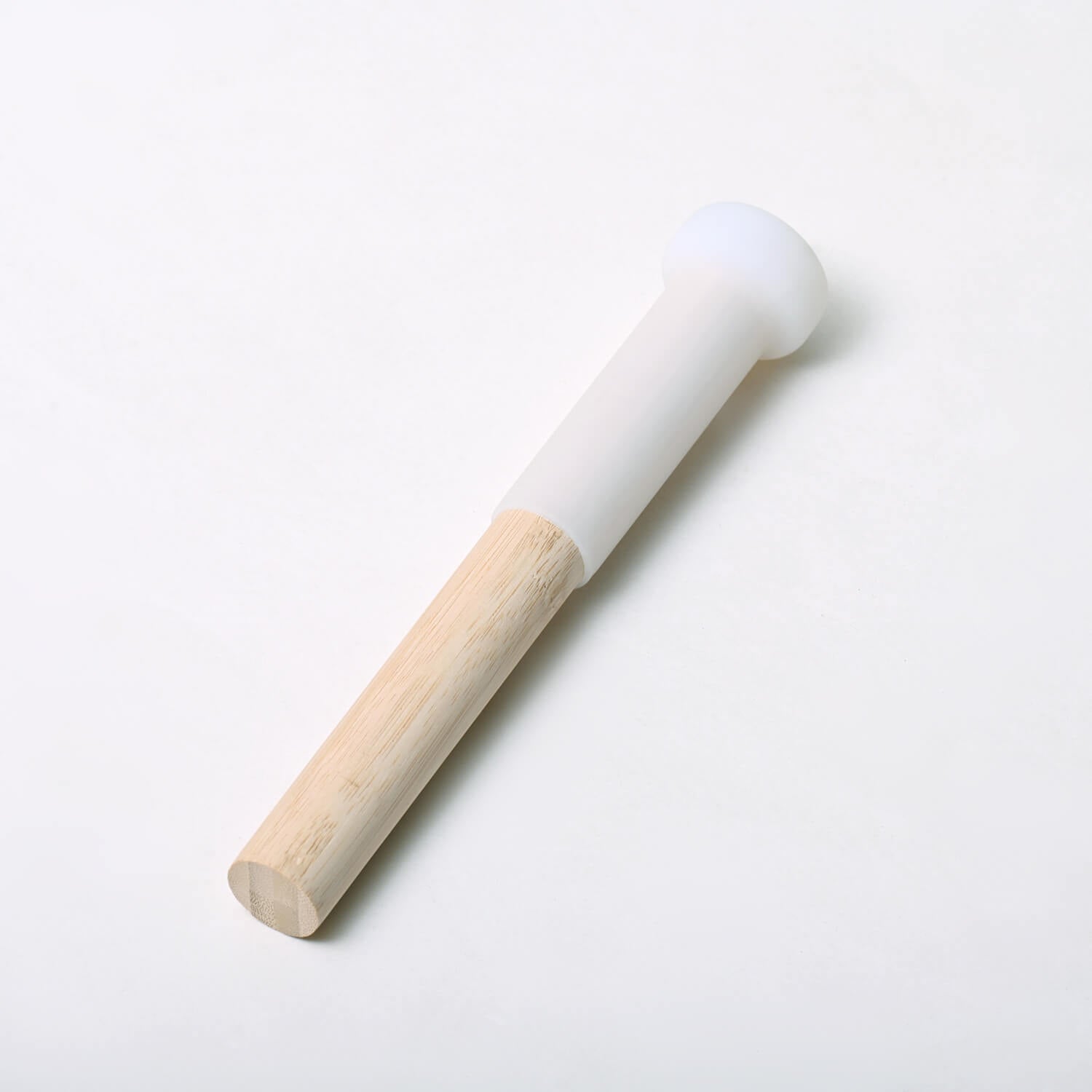 White and beige cigarette filter for Crystal Singing Bowl Magic Mallet