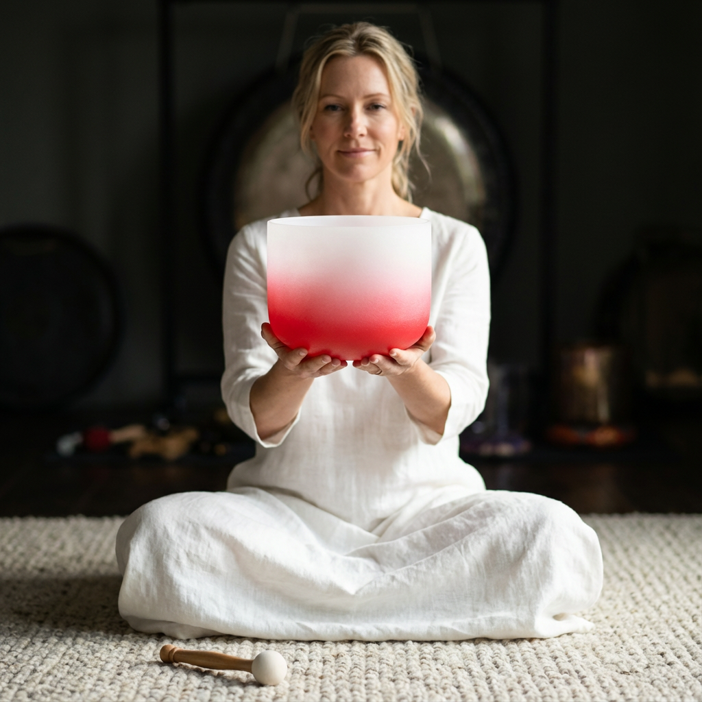 Crystal Singing Bowl - Root Chakra C Note Meditation Bowl