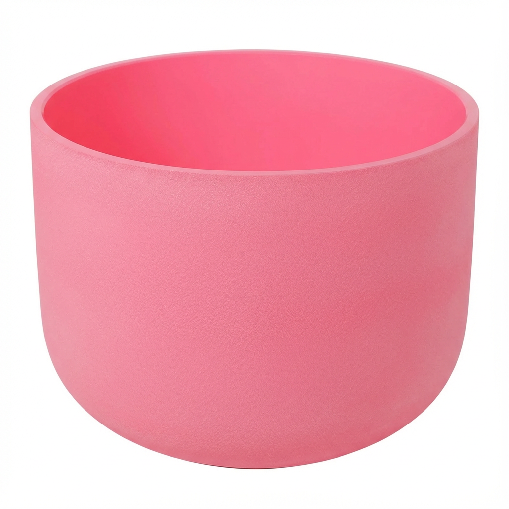 Pink Chakra Crystal Singing Bowl for Meditation Practice