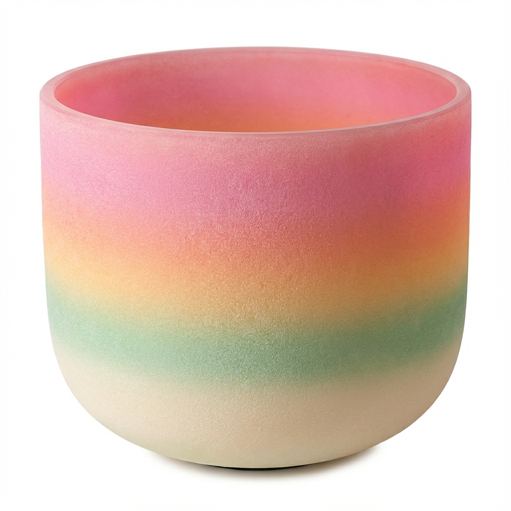 Rainbow Crystal Singing Bowl for Chakra Meditation