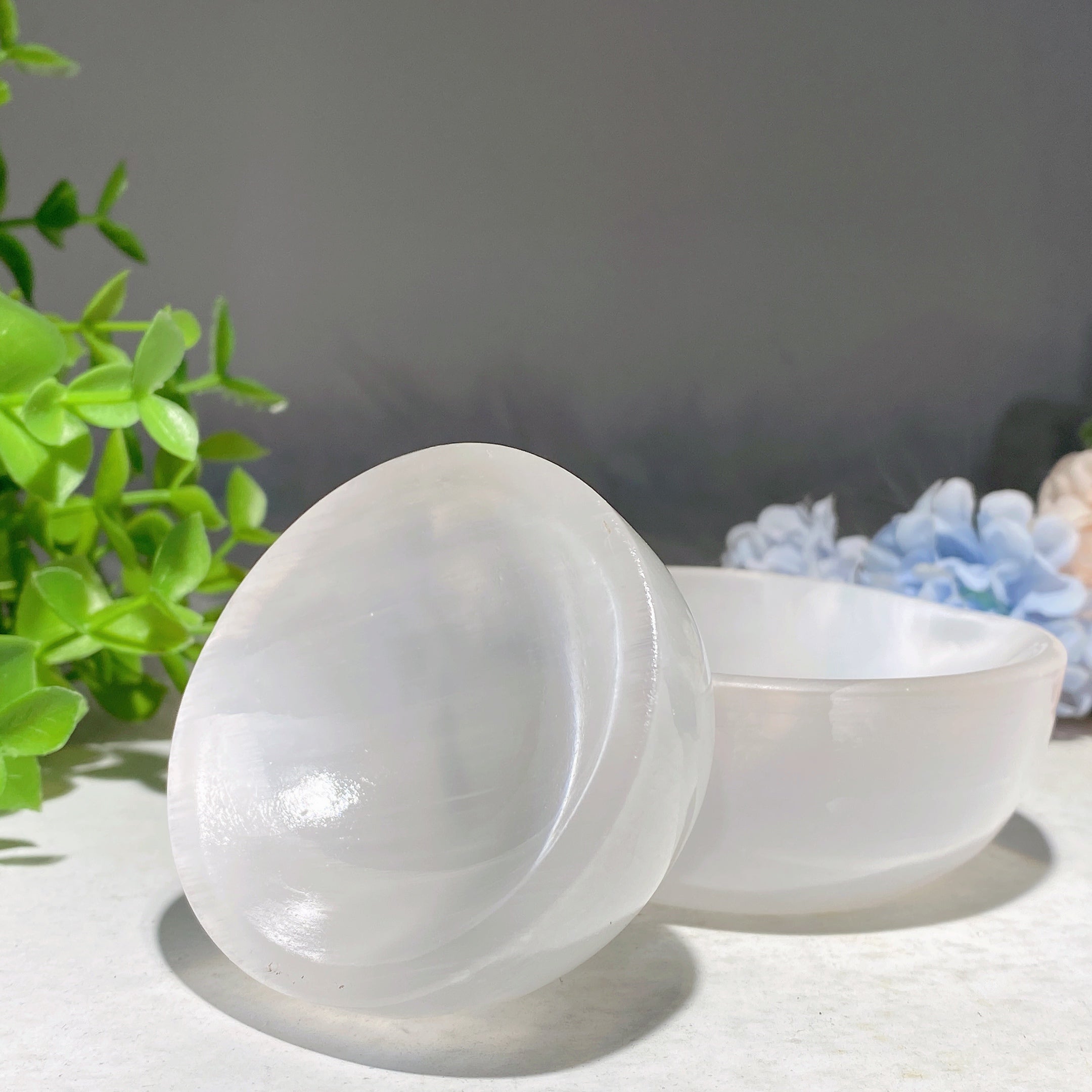 Selenite Crystal Bowl 2.3-3.1 Inch Healing Display