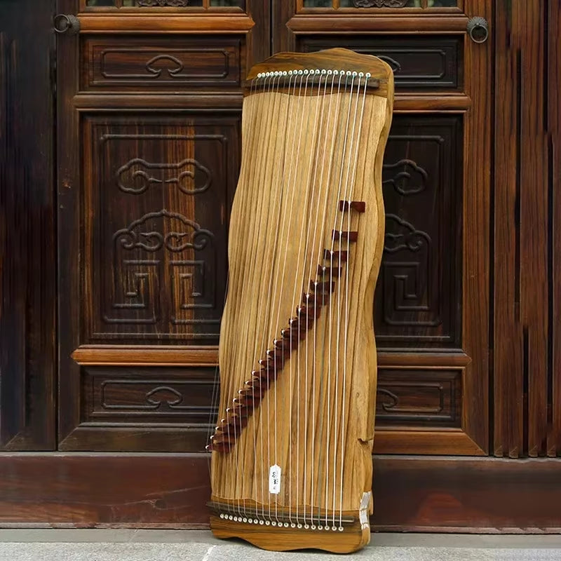 Traditional Chinese Guzheng with wooden body and 21 strings for exquisite melodies