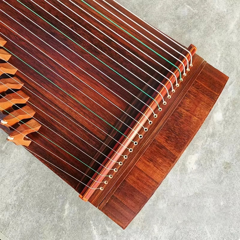 Traditional Chinese Guzheng 100 cm Zither with wooden bridges and 21 strings