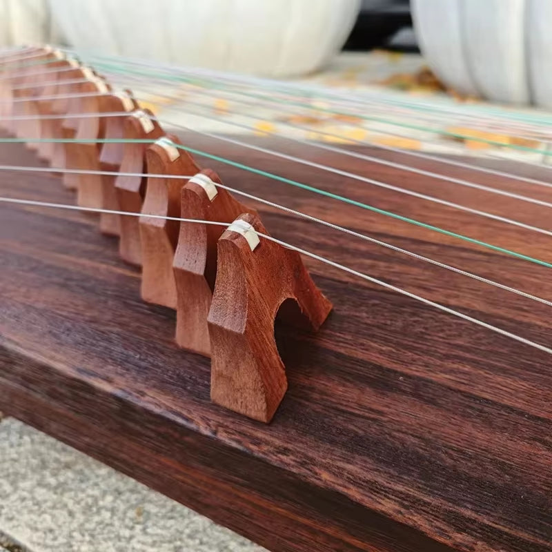 Wooden bridge of 100 cm Guzheng Zither with metal strings for traditional music