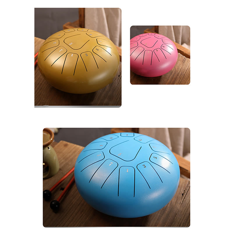 11-Note 8 Inch Steel Tongue Drum for Meditation & Mindfulness