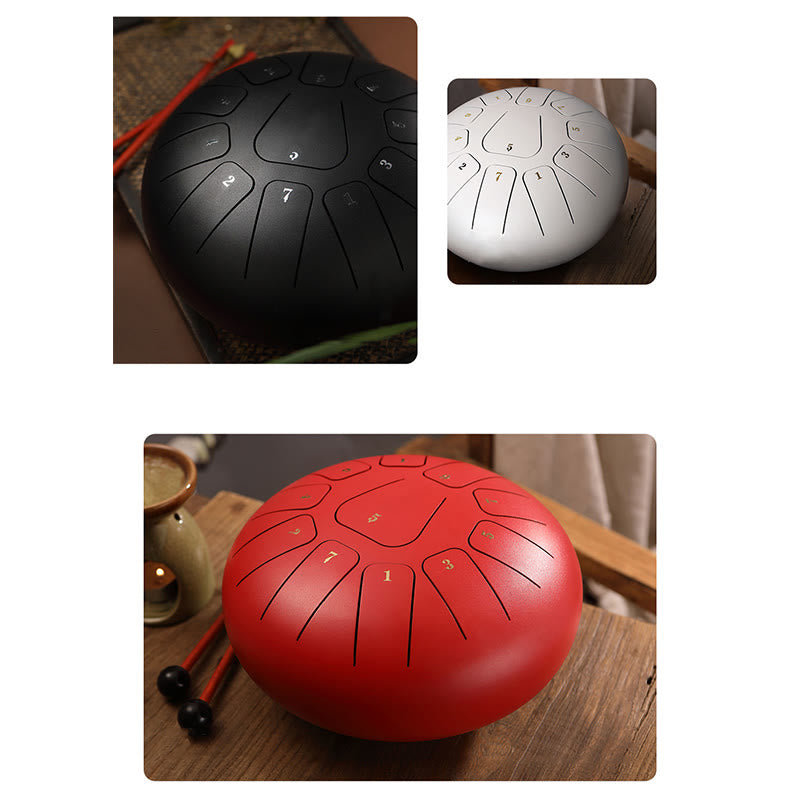 11-Note 8 Inch Steel Tongue Drum for Meditation & Mindfulness