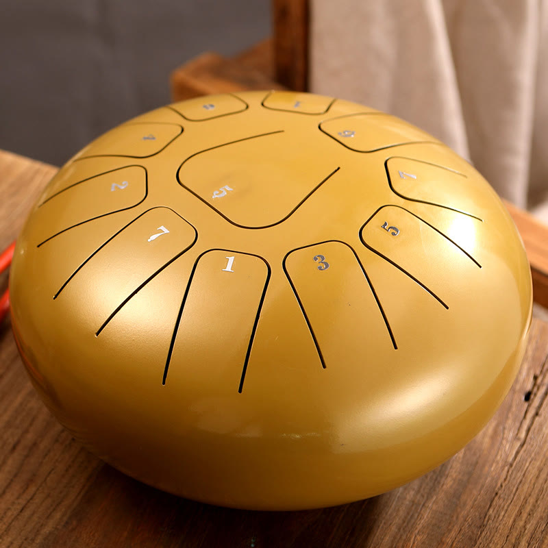 11-Note 8 Inch Steel Tongue Drum for Meditation & Mindfulness