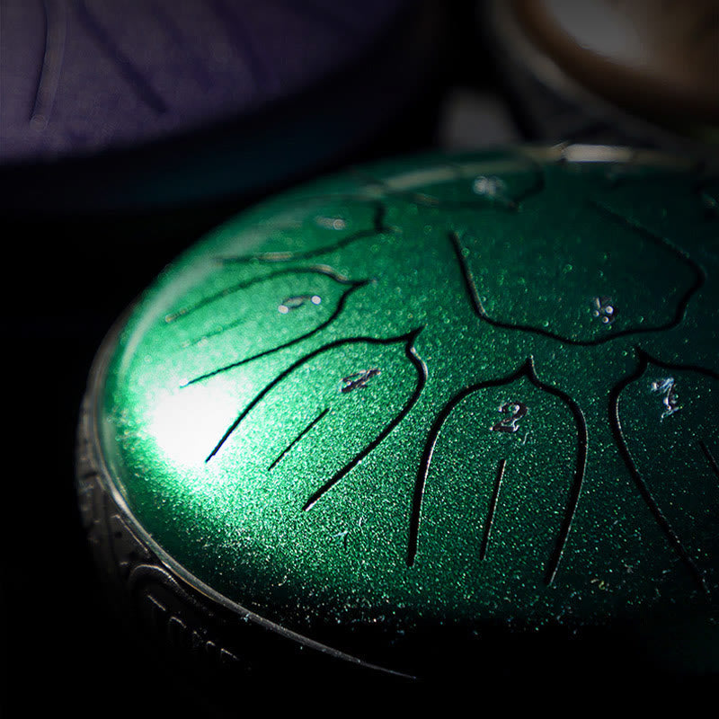 11 Note Steel Tongue Drum 6 Inch Meditation Lotus Kit