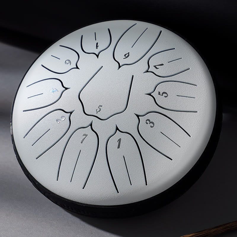 11 Note Steel Tongue Drum 6 Inch Meditation Lotus Kit