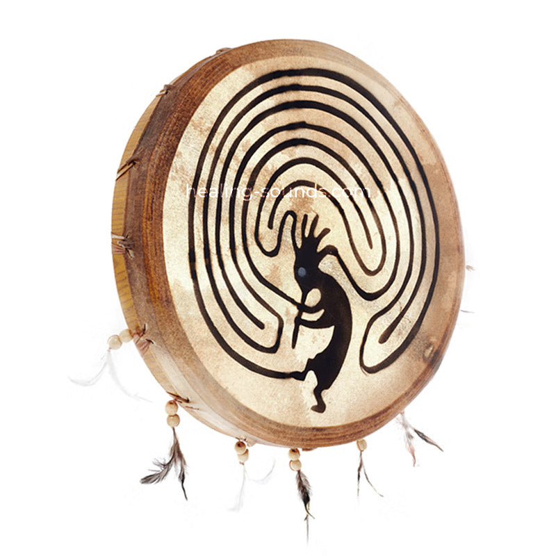 12" to 18" Handmade Shaman Frame Drum - Goat Skin