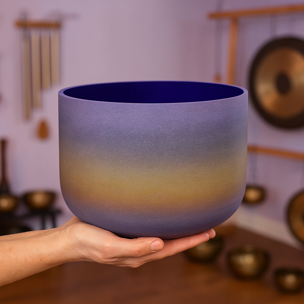 12 Inch C Note Rainbow Color Crystal Singing Bowl