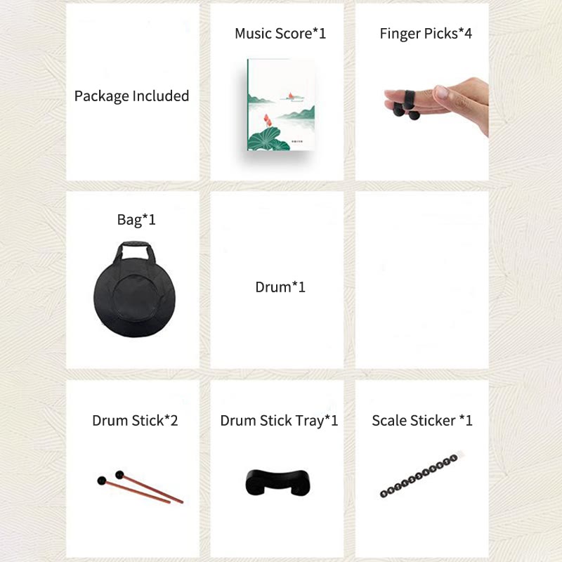 12-Inch Steel Tongue Drum Lotus Pattern for Meditation