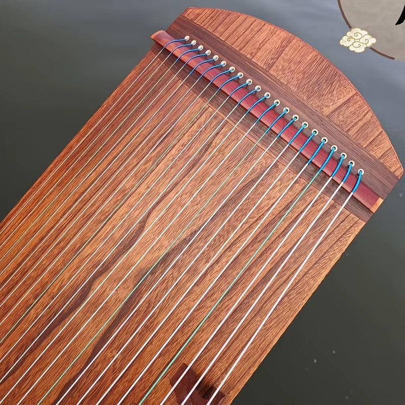 Traditional Chinese Guzheng with wooden body and parallel strings, 125 cm Paulownia Wood