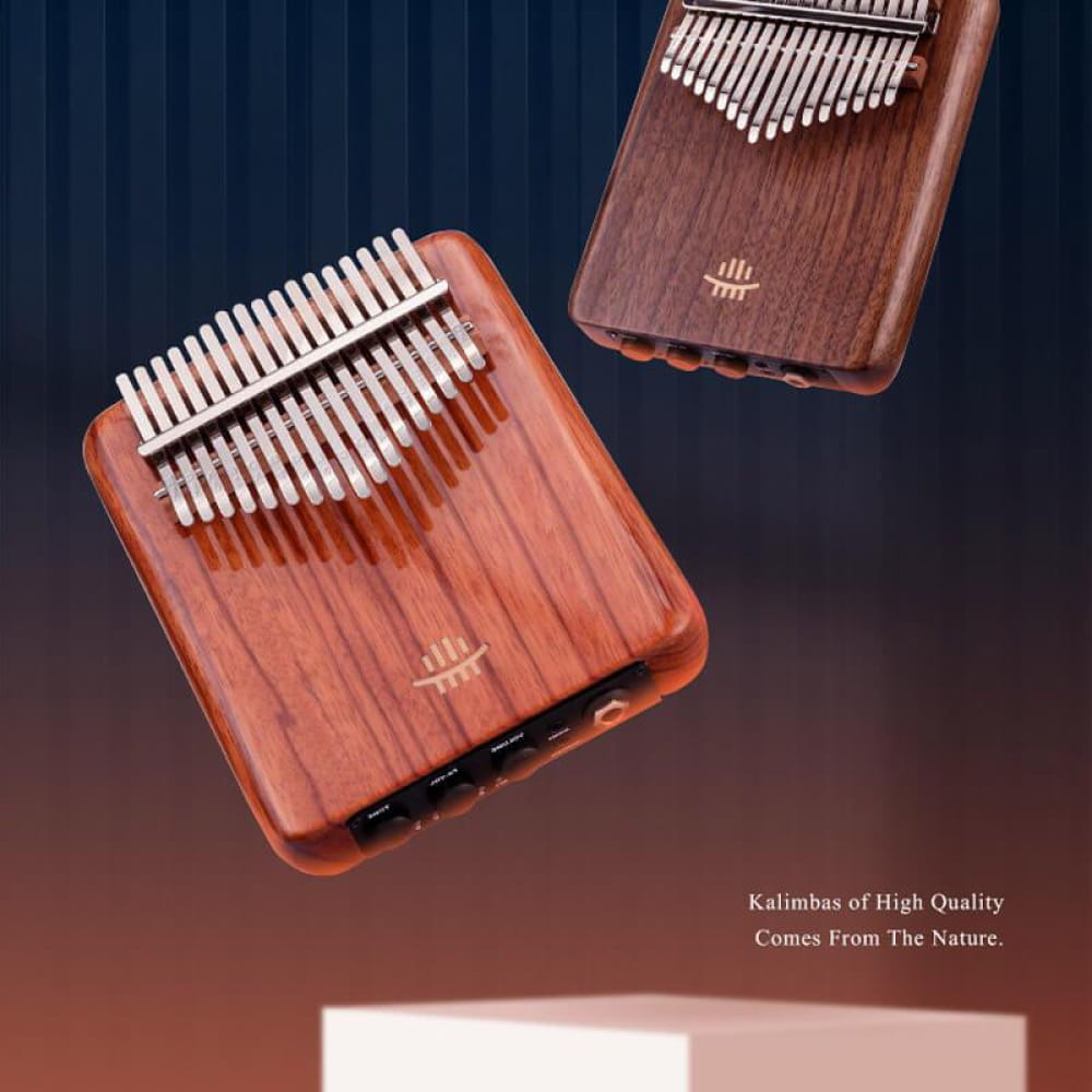 Wooden Kalimba Thumb Piano with metal tines from 17/21 Key Flat Board C Tone model