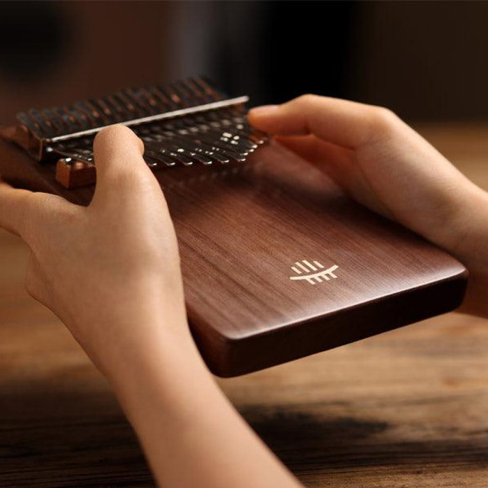 17 Key Acacia C Tone Flat Board Kalimba Thumb Piano with metal tines and wooden body