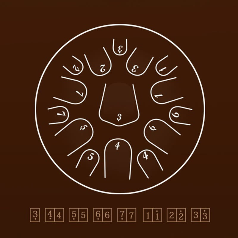 12 Inch Steel Tongue Drum 13 Note Meditation Sound Healing Kit